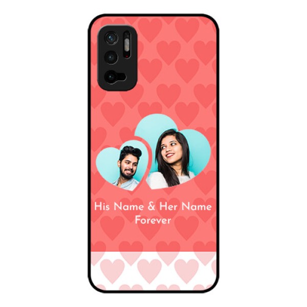 Redmi Note 10T 5G Personalized Glass Phone Case - Couple Pic Upload Design Redmi Note 10T 5G Personalized Glass Phone Case - Couple Pic Upload Design
