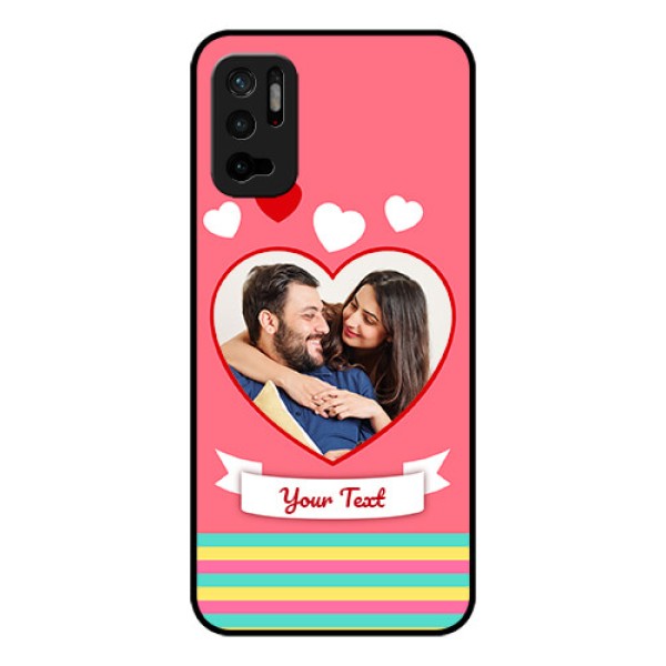 Redmi Note 10T 5G Photo Printing on Glass Case - Love Doodle Design Redmi Note 10T 5G Photo Printing on Glass Case - Love Doodle Design