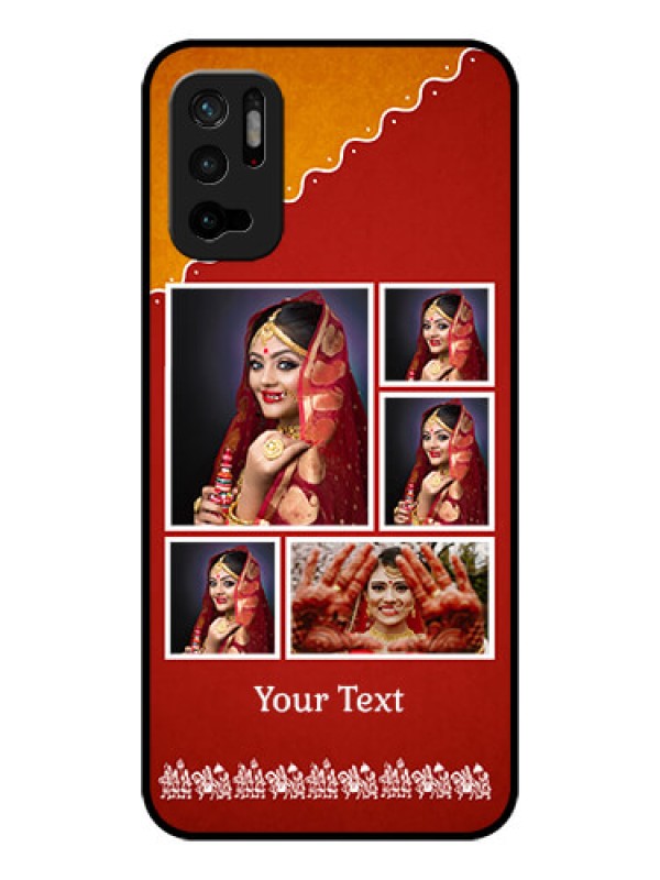 Custom Redmi Note 10T 5G Personalized Glass Phone Case - Wedding Pic Upload Design