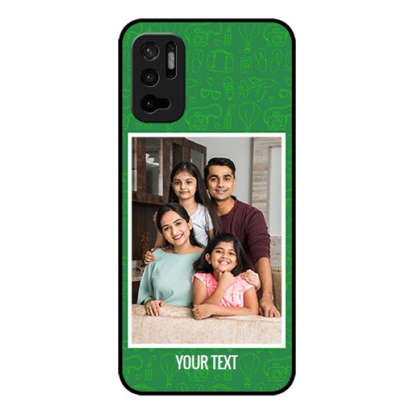Redmi Note 10T 5G Personalized Glass Phone Case - Picture Upload Design