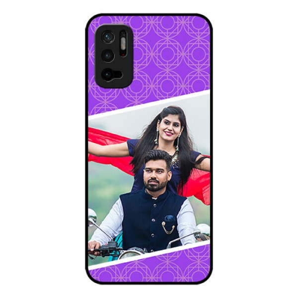 Redmi Note 10T 5G Custom Glass Phone Case - Violet Pattern Design Redmi Note 10T 5G Custom Glass Phone Case - Violet Pattern Design
