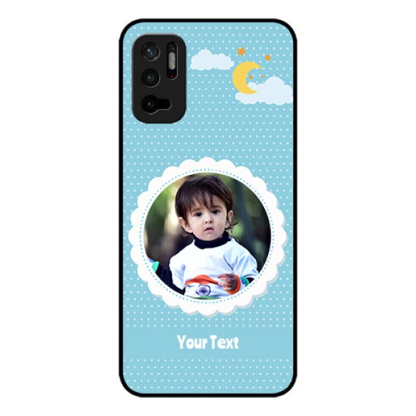 Redmi Note 10T 5G Personalised Glass Phone Case - Violet Pattern Design