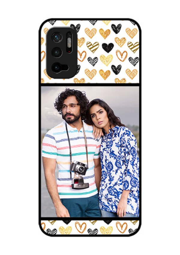 Redmi Note 10T 5G Photo Printing on Glass Case - Love Symbol Design