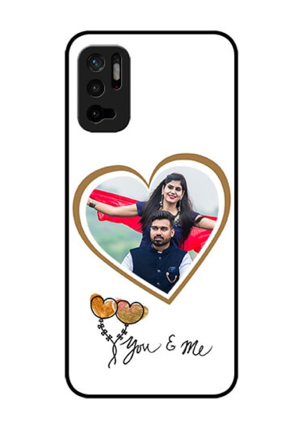 Redmi Note 10T 5G Custom Glass Mobile Case - You & Me Design