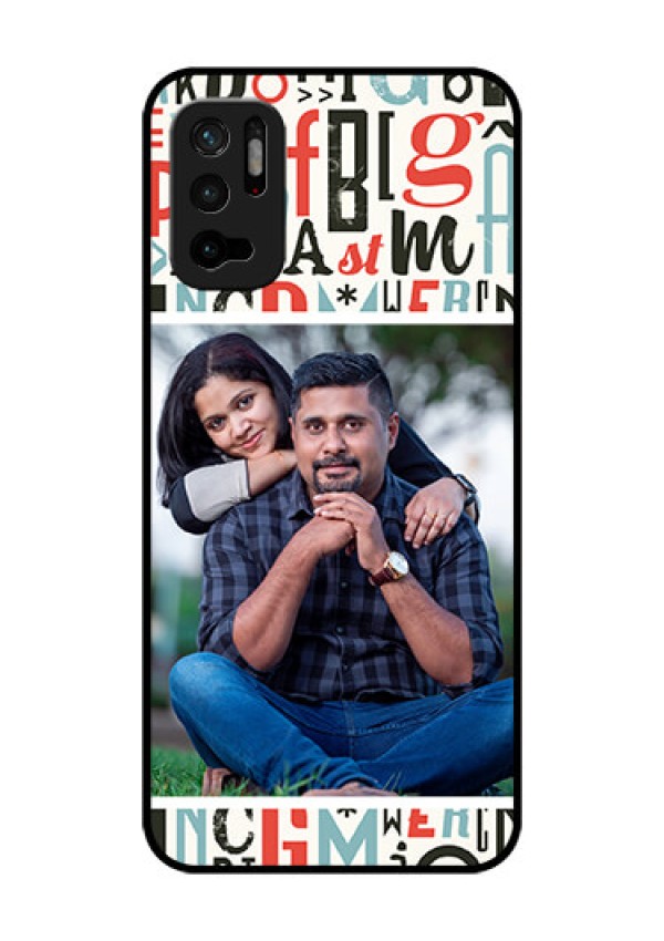 Redmi Note 10T 5G Personalized Glass Phone Case - Alphabet Design