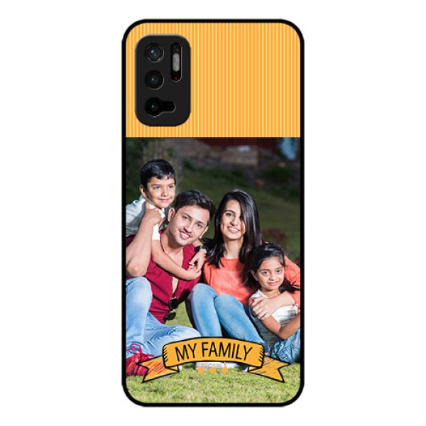 Redmi Note 10T 5G Custom Glass Phone Case - My Family Design