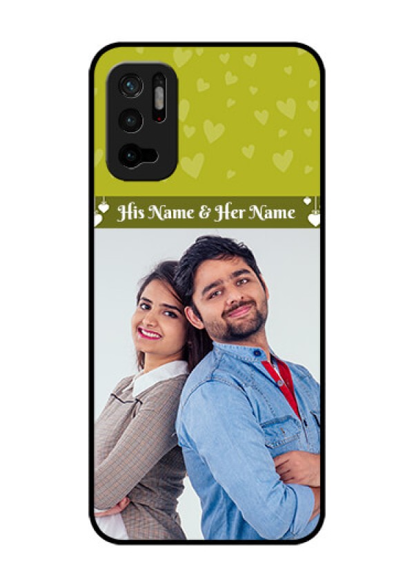 Redmi Note 10T 5G Custom Glass Phone Case - You & Me Heart Design