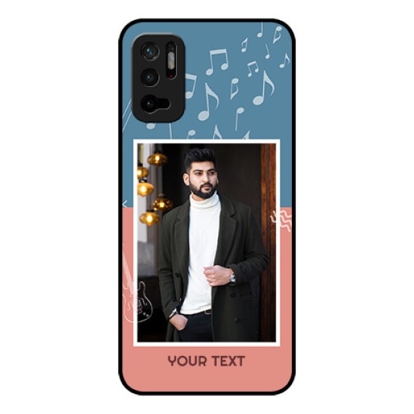 Redmi Note 10T 5G Photo Printing on Glass Case - with Color Musical Note Design Redmi Note 10T 5G Photo Printing on Glass Case - with Color Musical Note Design