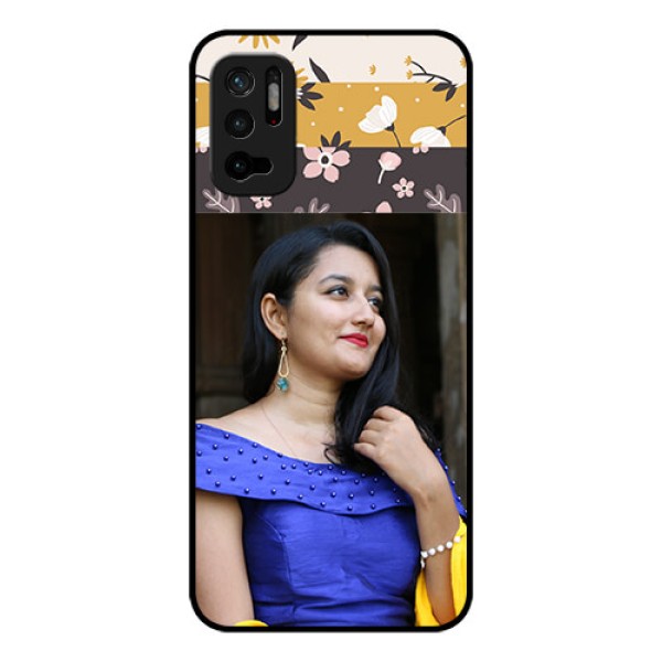 Redmi Note 10T 5G Custom Glass Phone Case - Stylish Floral Design