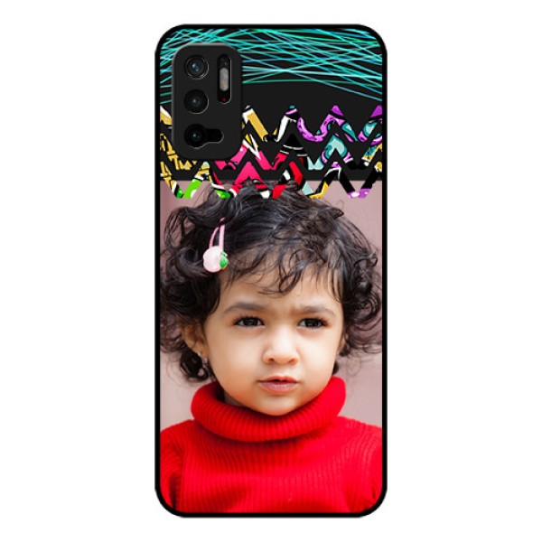 Redmi Note 10T 5G Personalized Glass Phone Case - Neon Abstract Design