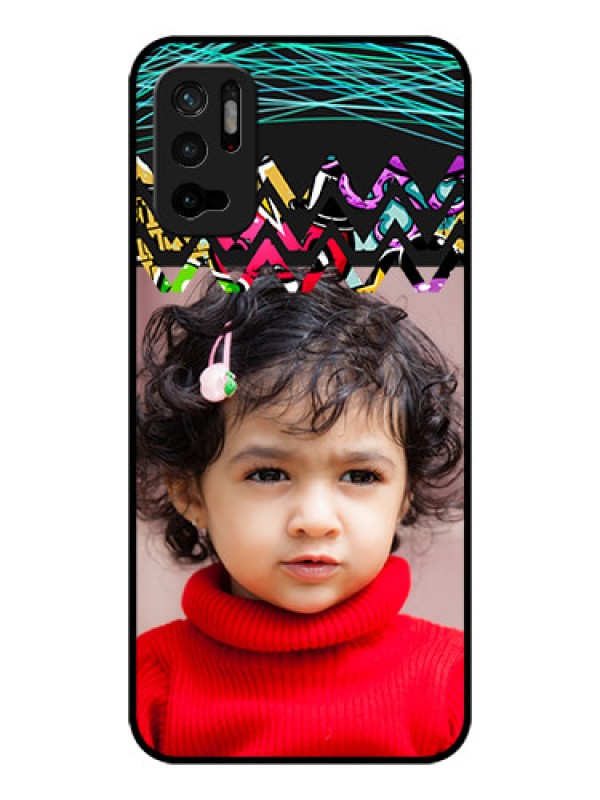 Custom Redmi Note 10T 5G Personalized Glass Phone Case - Neon Abstract Design