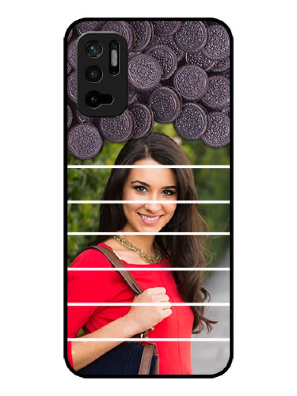 Custom Redmi Note 10T 5G Custom Glass Phone Case - with Oreo Biscuit Design