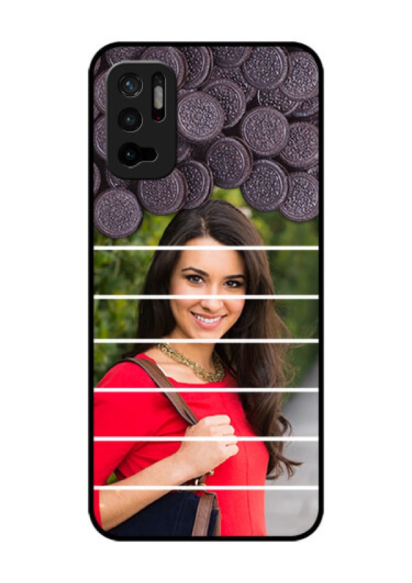 Redmi Note 10T 5G Custom Glass Phone Case - with Oreo Biscuit Design