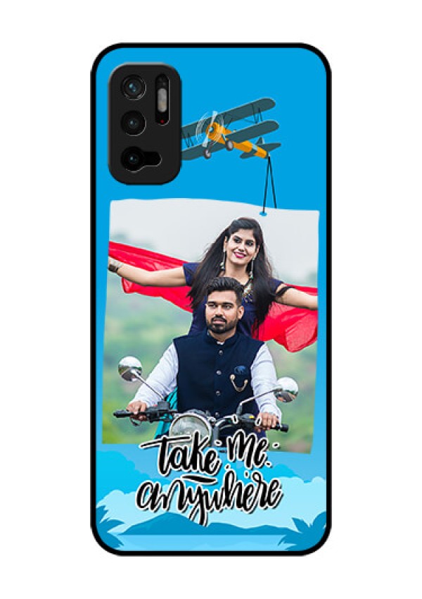 Redmi Note 10T 5G Custom Glass Mobile Case - Traveller Design 
