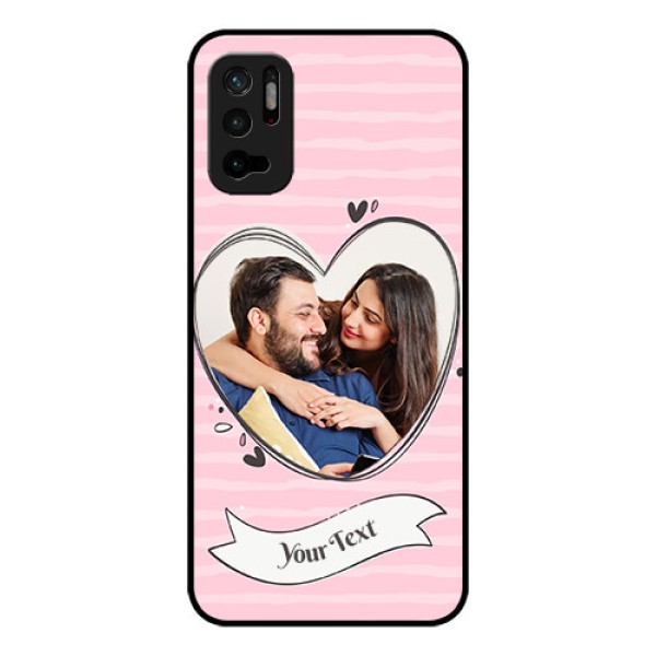 Redmi Note 10T 5G Custom Glass Phone Case - Vintage Heart Design