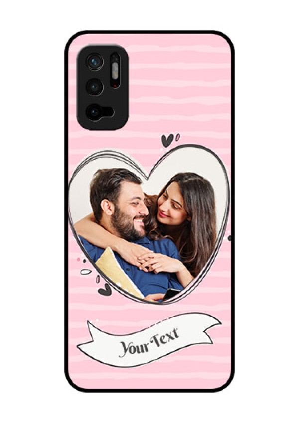 Redmi Note 10T 5G Custom Glass Phone Case - Vintage Heart Design