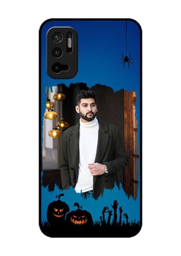 Redmi Note 10T 5G Photo Printing on Glass Case - with pro Halloween design 