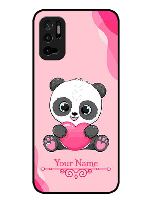 Custom Xiaomi Redmi Note 10T 5G Custom Glass Mobile Case - Cute Panda Design