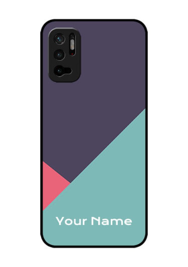 Xiaomi Redmi Note 10T 5G Custom Glass Mobile Case - Tri Color abstract Design