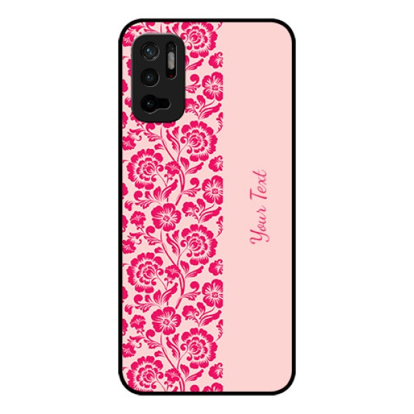 Xiaomi Redmi Note 10T 5G Custom Glass Phone Case - Attractive Floral Pattern Design