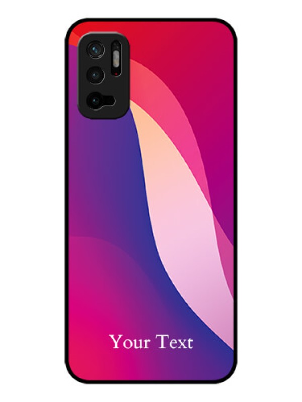 Custom Xiaomi Redmi Note 10T 5G Personalized Glass Phone Case - Digital abstract Overlap Design