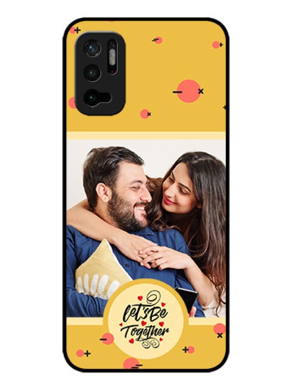 Custom Xiaomi Redmi Note 10T 5G Photo Printing on Glass Case - Lets be Together Design