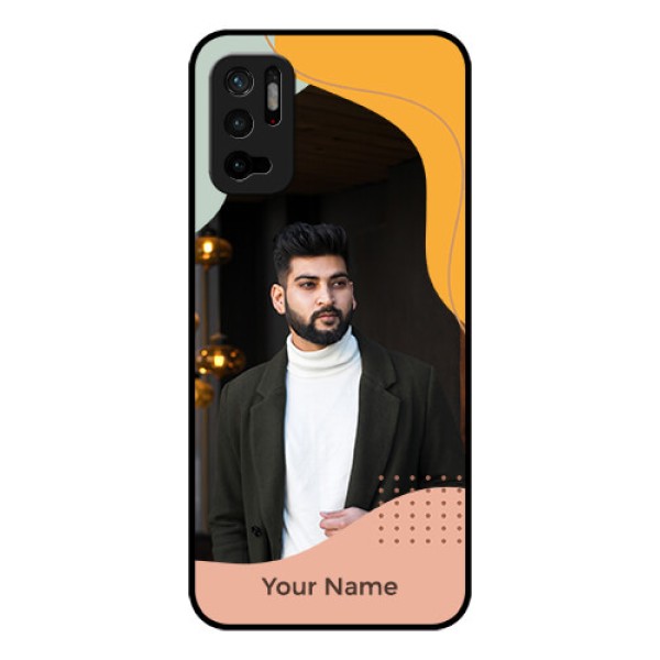 Xiaomi Redmi Note 10T 5G Personalized Glass Phone Case - Tri-coloured overlay design Xiaomi Redmi Note 10T 5G Personalized Glass Phone Case - Tri-coloured overlay design