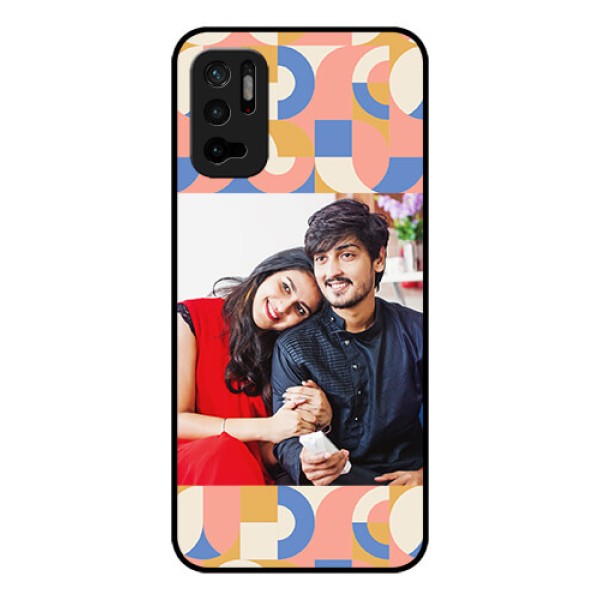 Xiaomi Redmi Note 10T 5G Photo Printing on Glass Case - Semi-circle Maze Pattern Design Xiaomi Redmi Note 10T 5G Photo Printing on Glass Case - Semi-circle Maze Pattern Design
