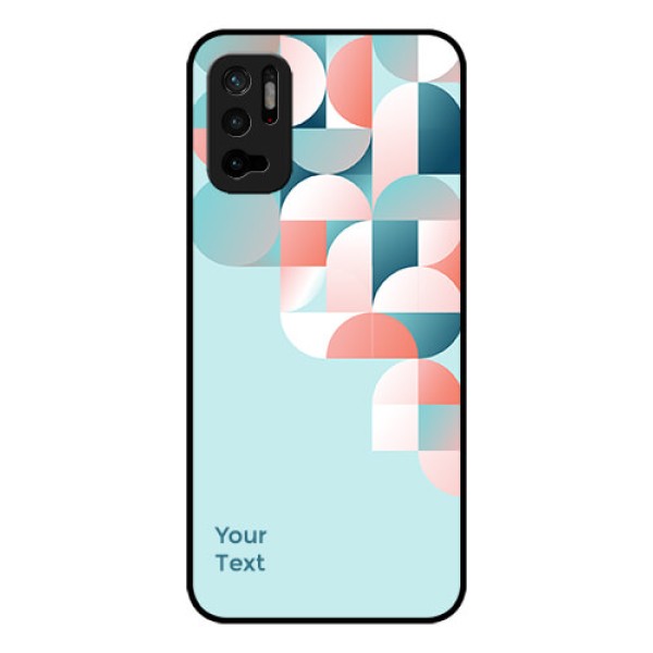 Xiaomi Redmi Note 10T 5G Custom Glass Phone Case - Stylish Semi-circle Pattern Design