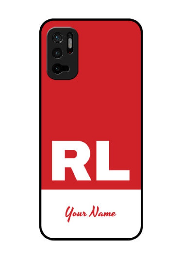 Xiaomi Redmi Note 10T 5G Personalized Glass Phone Case - dual tone custom text Design