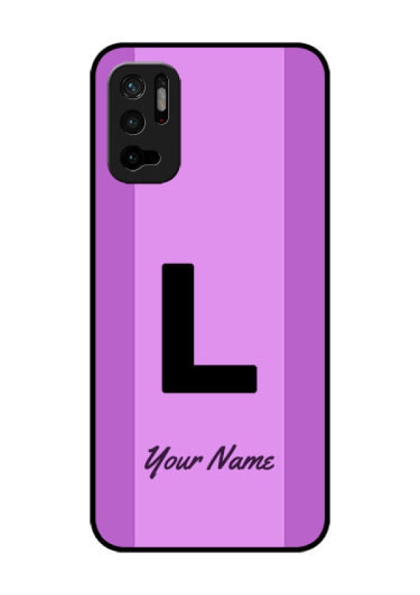 Xiaomi Redmi Note 10T 5G Custom Glass Phone Case - Tricolor custom text Design