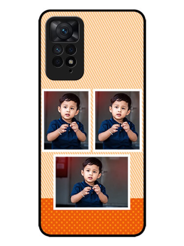 Custom Redmi Note 11 Pro 5G Photo Printing on Glass Case - Bulk Photos Upload Design