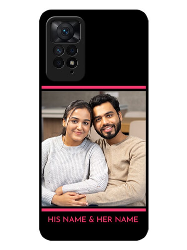 Custom Redmi Note 11 Pro 5G Custom Glass Mobile Case - with Add Text Design