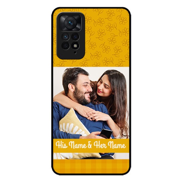 Redmi Note 11 Pro 5G Custom Glass Mobile Case - Yellow Floral Design