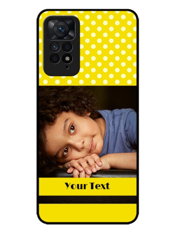 Custom Redmi Note 11 Pro 5G Custom Glass Phone Case - Bright Yellow Case Design