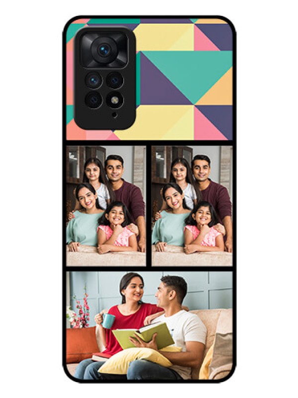 Custom Redmi Note 11 Pro 5G Custom Glass Phone Case - Bulk Pic Upload Design