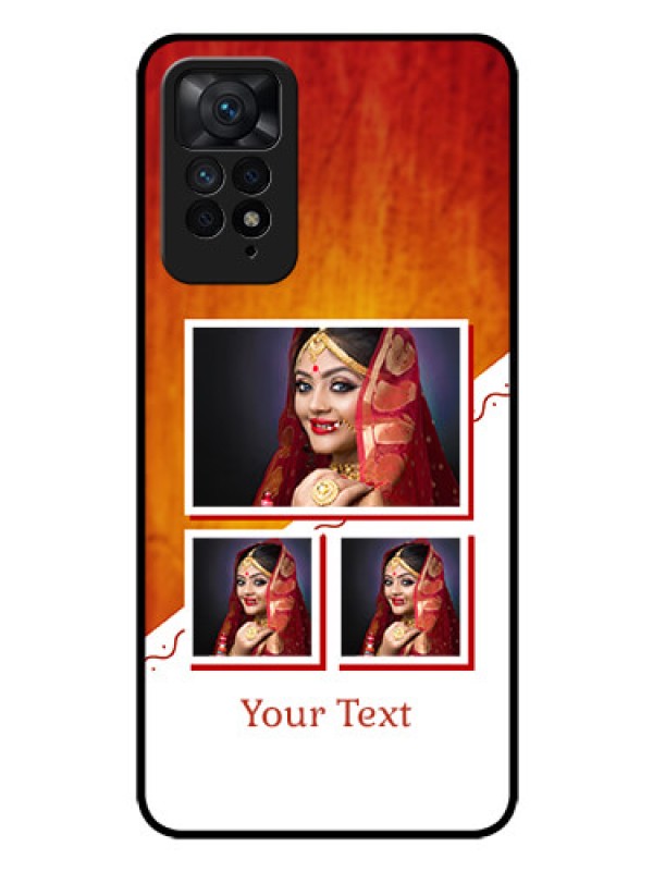 Custom Redmi Note 11 Pro 5G Custom Glass Phone Case - Wedding Memories Design