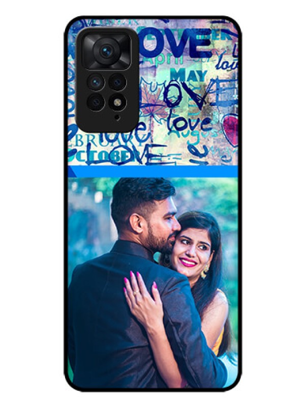Custom Redmi Note 11 Pro 5G Custom Glass Mobile Case - Colorful Love Design