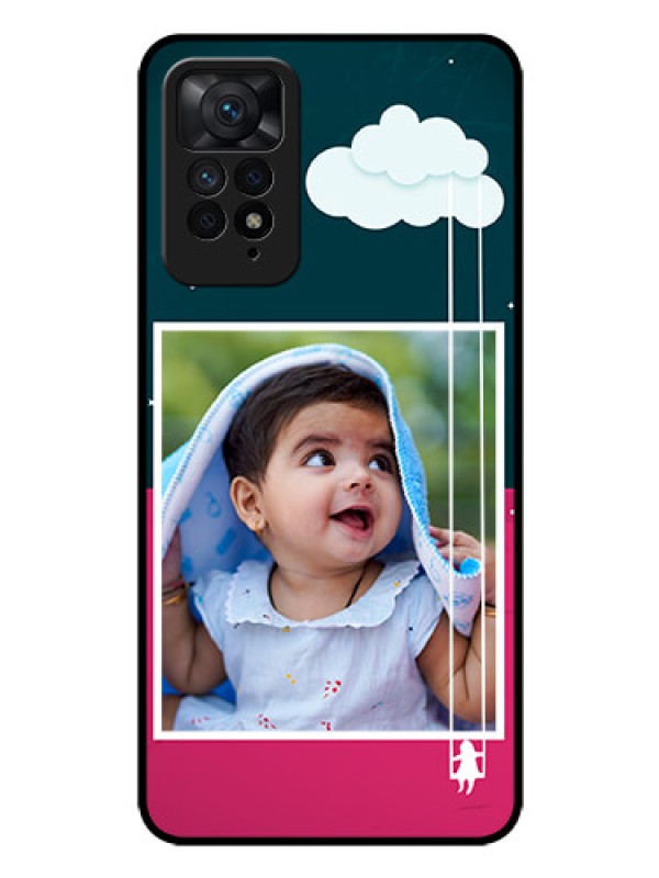 Custom Redmi Note 11 Pro 5G Custom Glass Phone Case - Cute Girl with Cloud Design