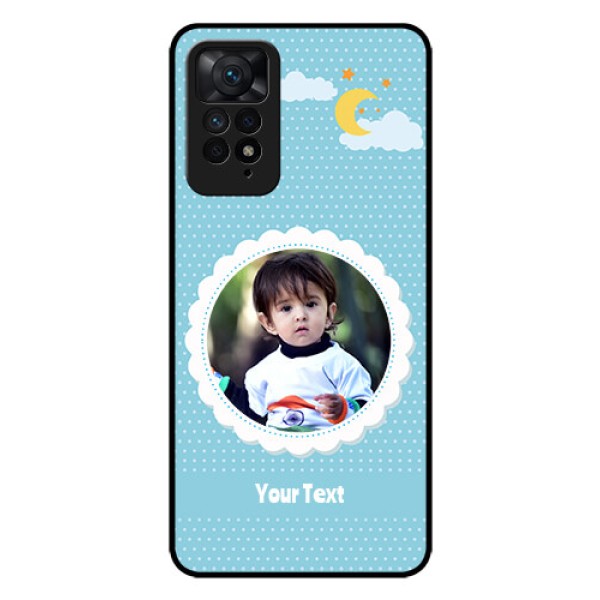Redmi Note 11 Pro 5G Personalised Glass Phone Case - Violet Pattern Design