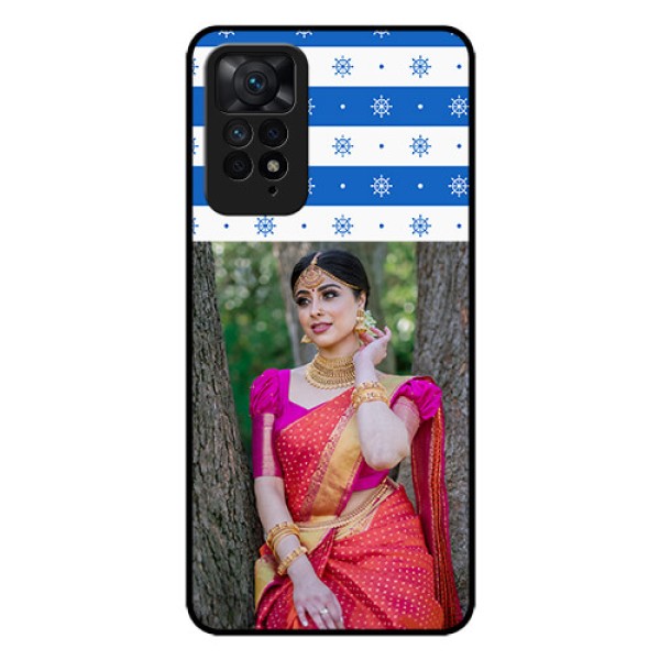 Redmi Note 11 Pro 5G Photo Printing on Glass Case - Snow Pattern Design