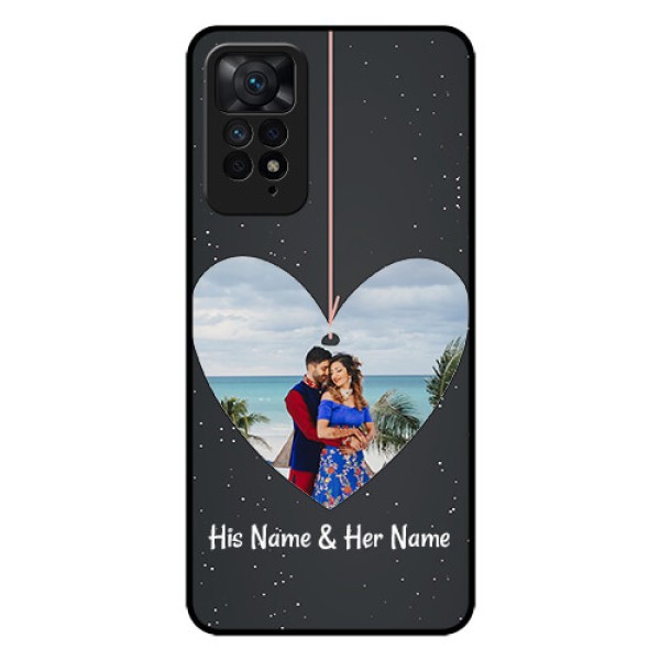 Redmi Note 11 Pro 5G Custom Glass Phone Case - Hanging Heart Design