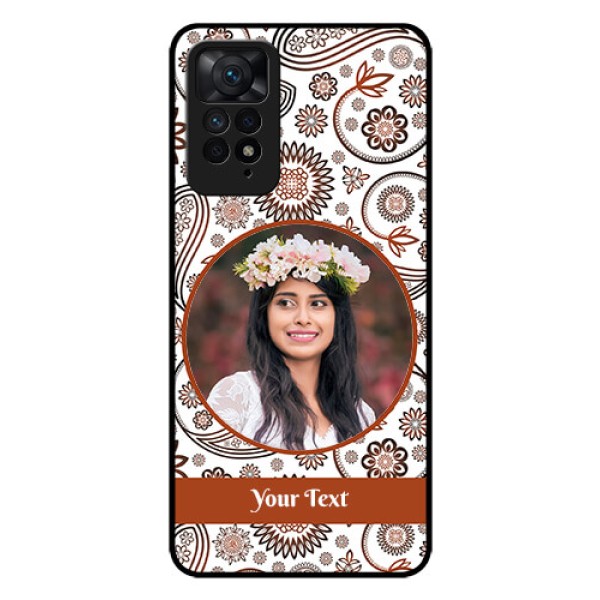 Redmi Note 11 Pro 5G Custom Glass Mobile Case - Abstract Flower Design