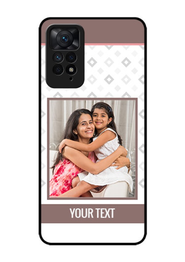 Redmi Note 11 Pro 5G Photo Printing on Glass Case - Simple Diamond Design