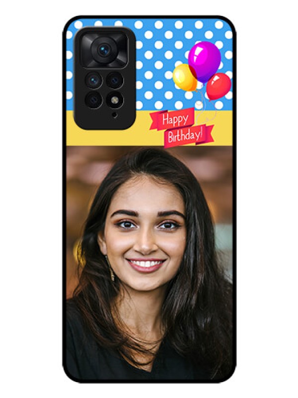 Custom Redmi Note 11 Pro 5G Custom Glass Mobile Case - Happy Birthday Design
