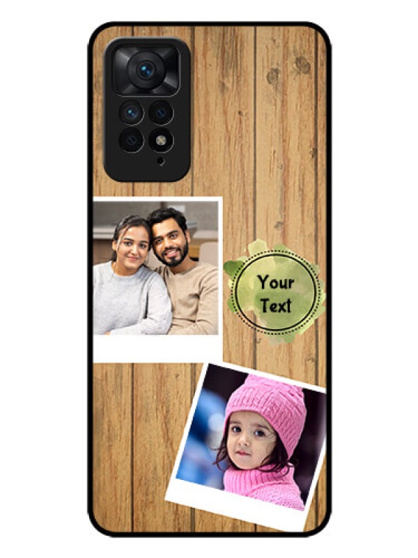 Custom Redmi Note 11 Pro 5G Custom Glass Phone Case - Wooden Texture Design