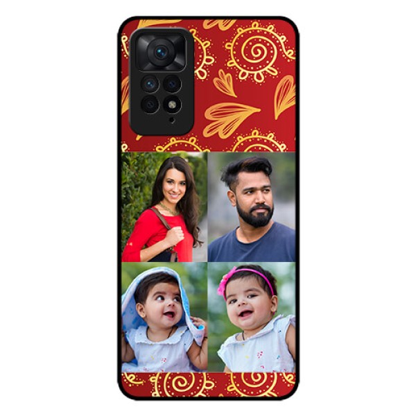 Redmi Note 11 Pro 5G Photo Printing on Glass Case - 4 Image Traditional Design Redmi Note 11 Pro 5G Photo Printing on Glass Case - 4 Image Traditional Design