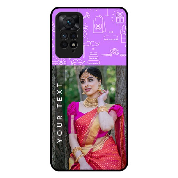 Redmi Note 11 Pro 5G Custom Glass Mobile Case - Birthday Icons Design