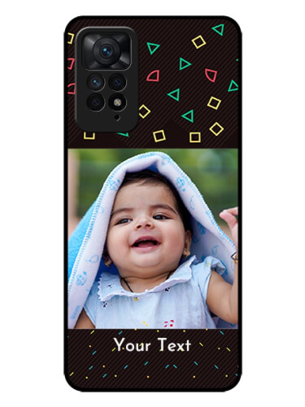 Custom Redmi Note 11 Pro 5G Custom Glass Phone Case - with confetti birthday design