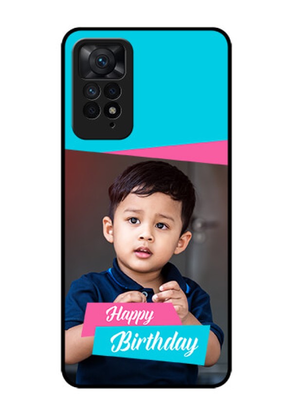 Redmi Note 11 Pro 5G Personalized Glass Phone Case - Image Holder with 2 Color Design